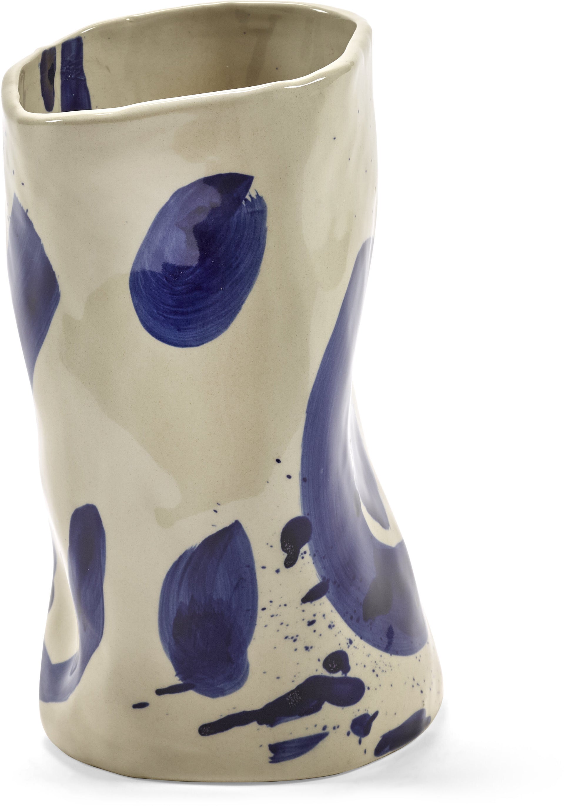 Vase en grès bleu beige 14x13x23cm Sophia - SERAX — 405718.jpg