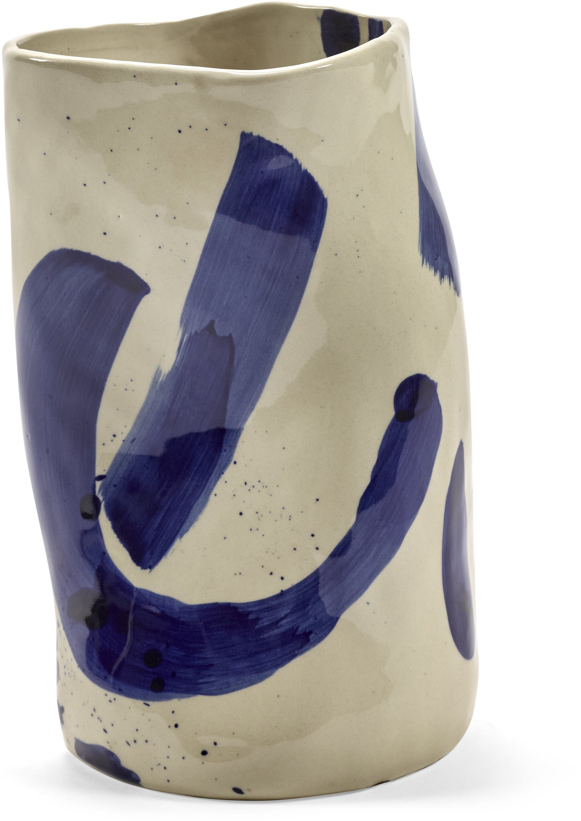 Vase en grès bleu beige 14x13x23cm Sophia - SERAX — 405719.jpg