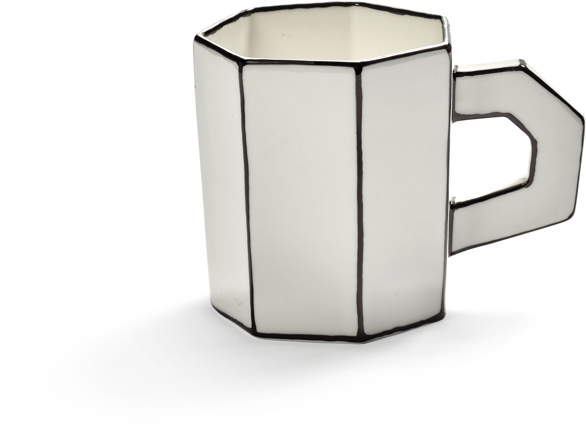 Tasse à thé en porcelaine blanc et noir 30cl Carte Blanche - SERAX — 405725.jpg