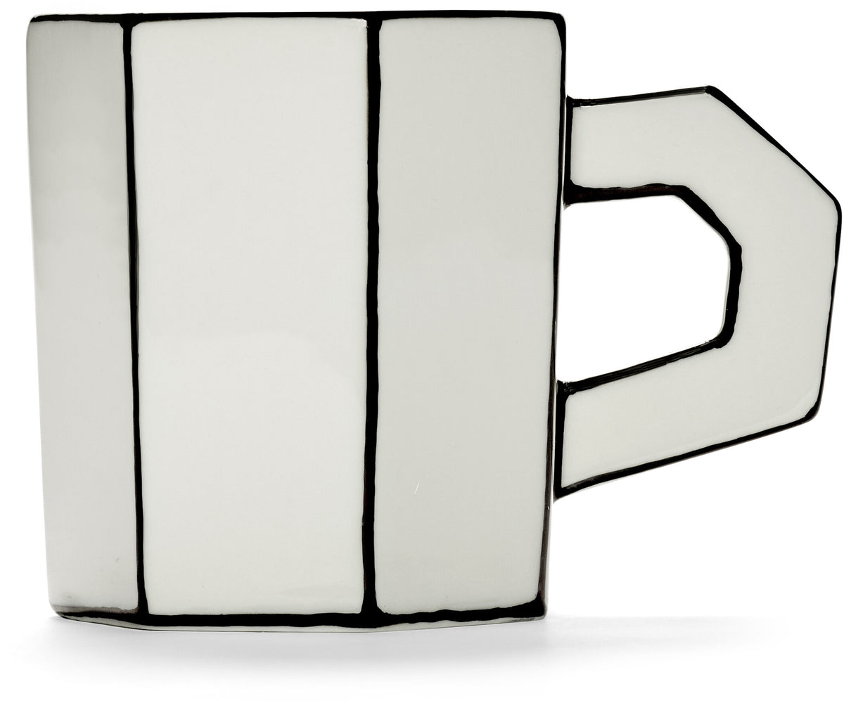 Tasse à thé en porcelaine blanc et noir 30cl Carte Blanche - SERAX — 405727.jpg
