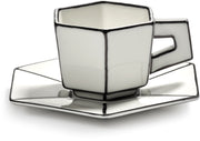 Tasse à espresso avec soucoupe en porcelaine blanc et noir Carte Blanche - SERAX — 405733.jpg