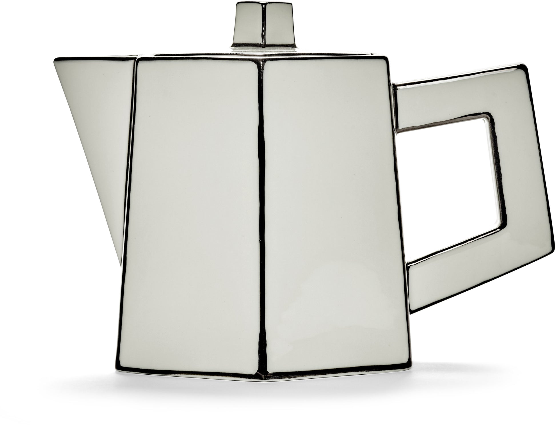 Théière en porcelaine blanc et noir Carte Blanche - SERAX — 405745.jpg