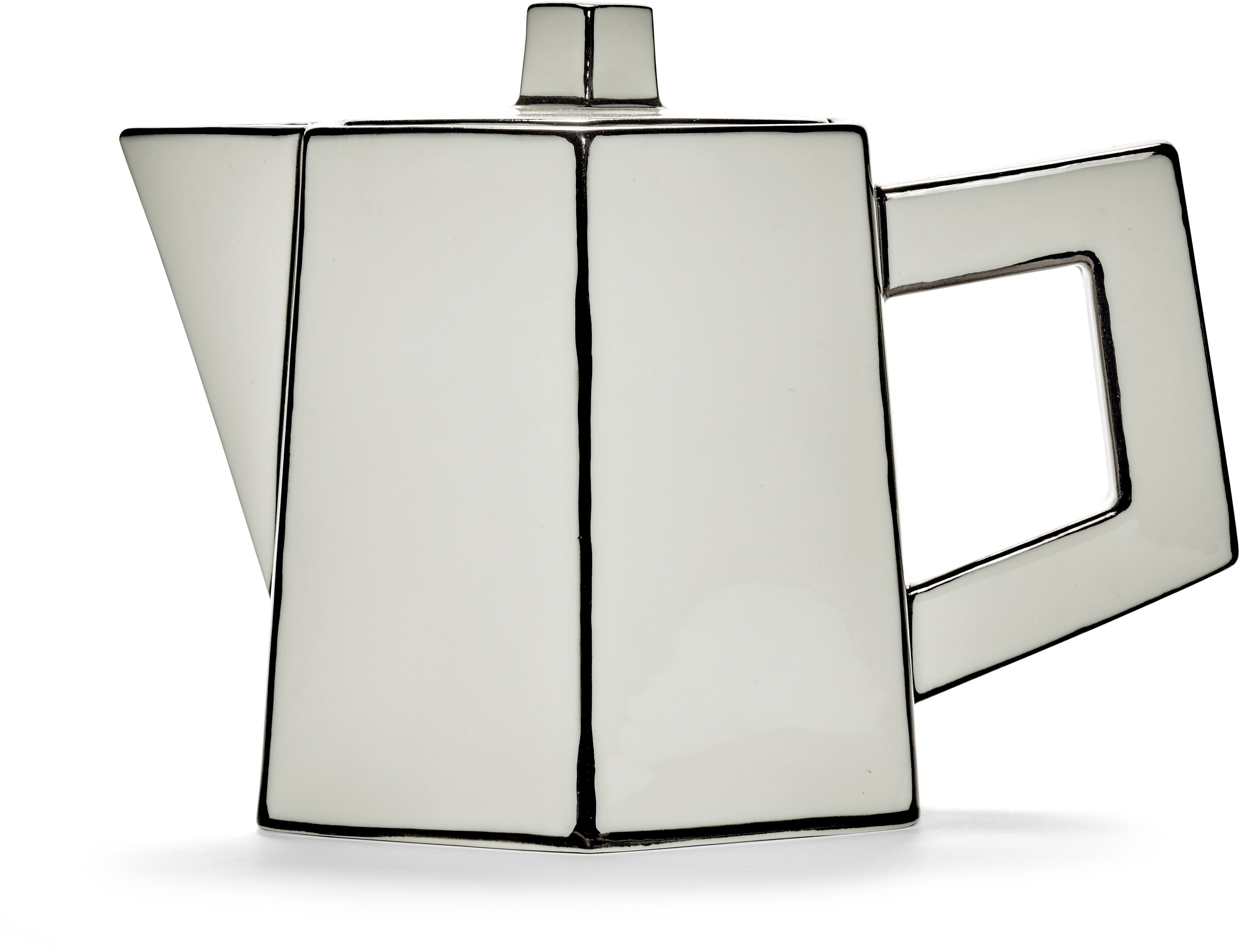 Théière en porcelaine blanc et noir Carte Blanche - SERAX — 405745.jpg