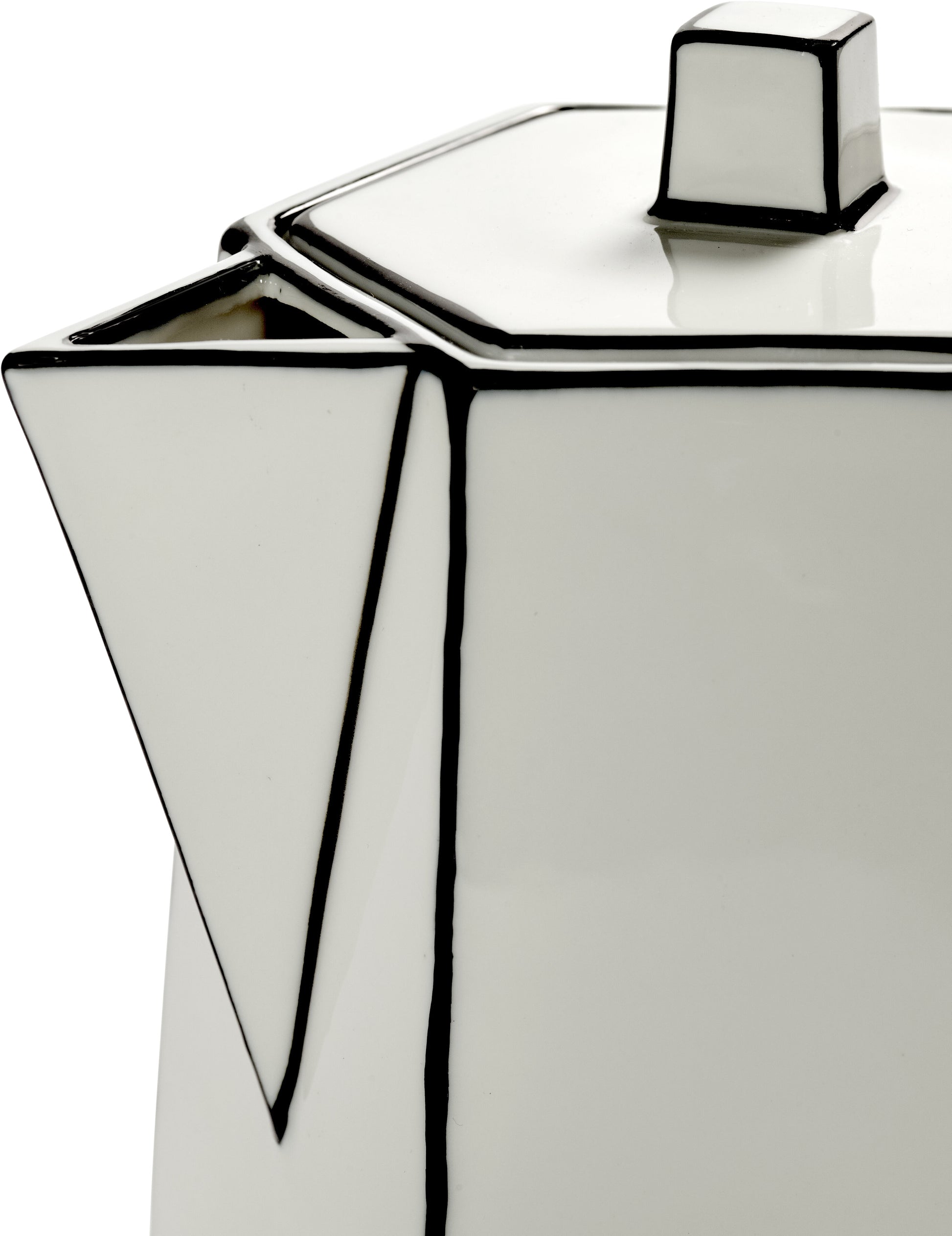Théière en porcelaine blanc et noir Carte Blanche - SERAX — 405746.jpg