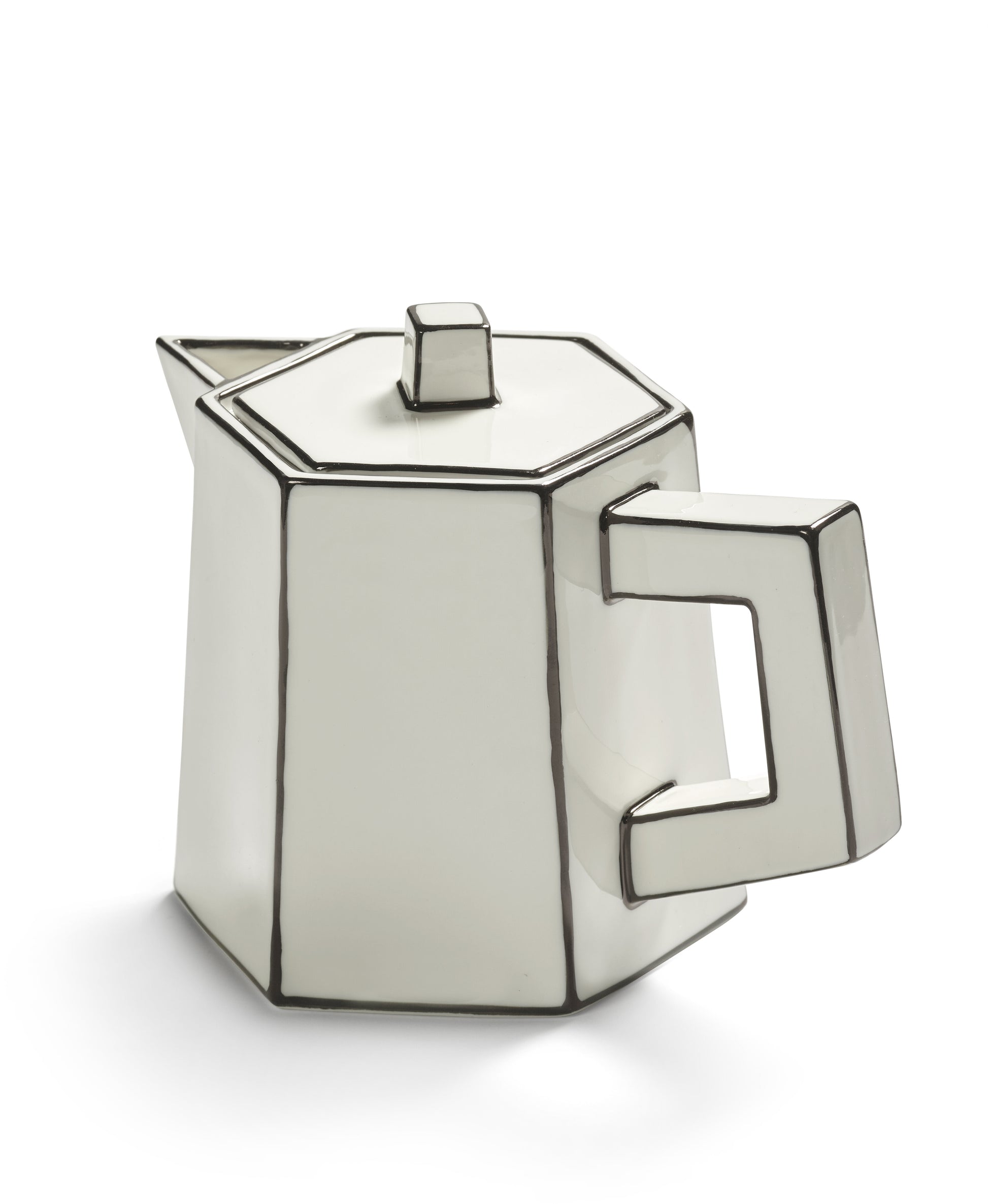 Théière en porcelaine blanc et noir Carte Blanche - SERAX — 405748.jpg