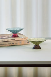 Bol en verre Bonbon bleu/rouge - Hübsch — 406429.jpg