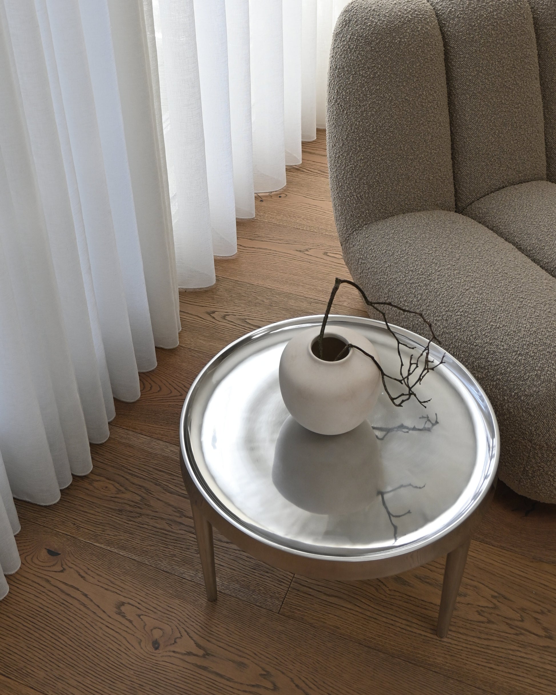 Table basse en fonte d'aluminium chrome 50x35cm Phantom - 101 Copenhagen — 409810.jpg