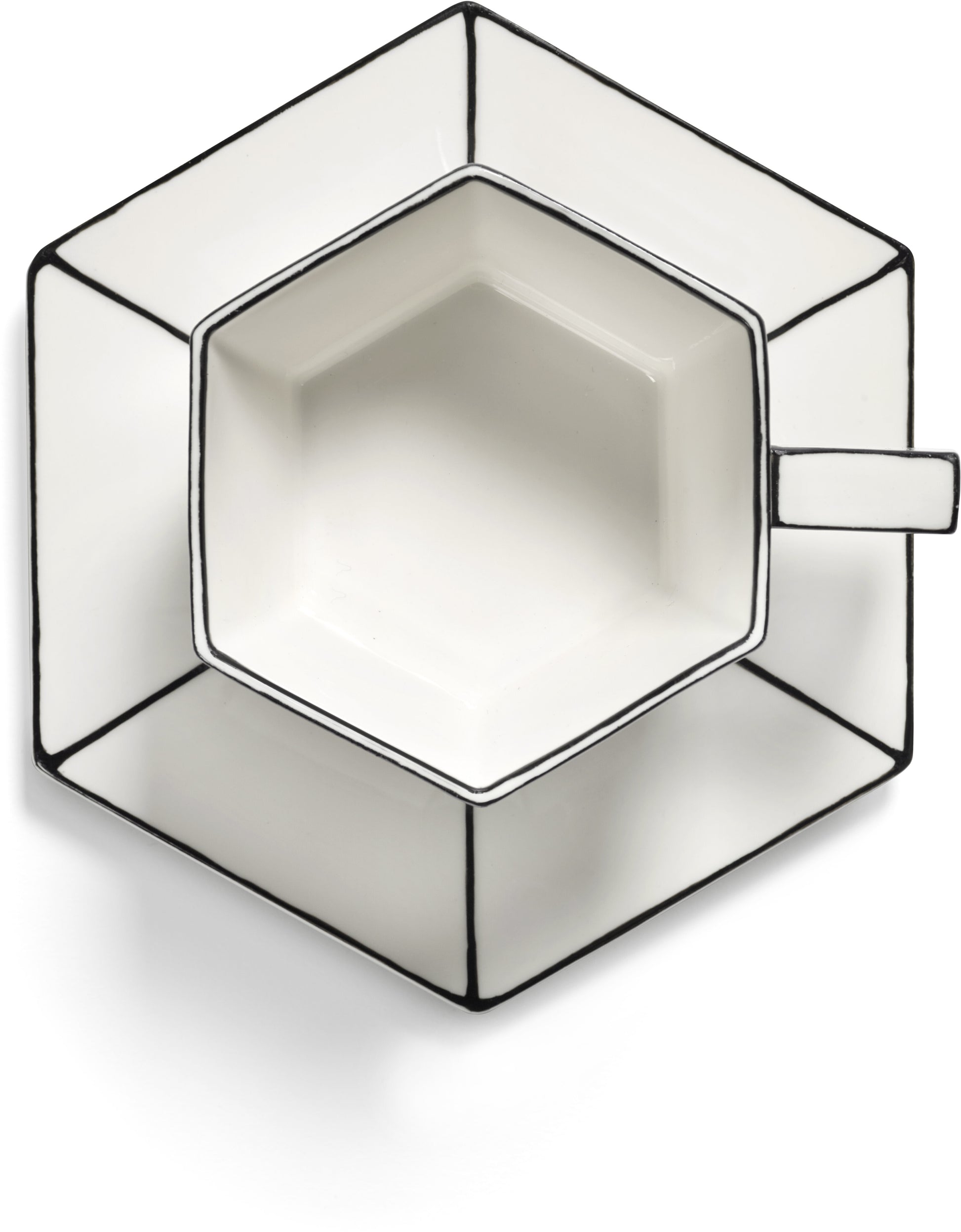 Cappuccino Cup + Saucer White/black — 409979.jpg