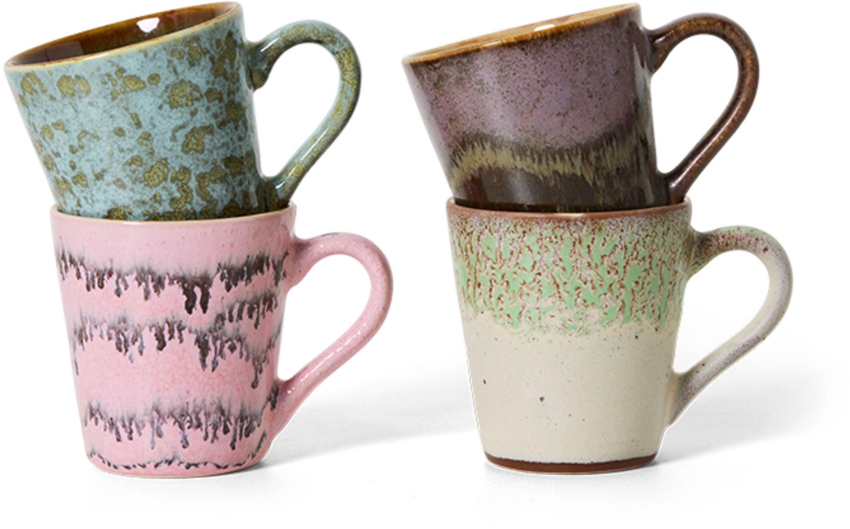 70s ceramics: espresso mugs brutalism, set of 4 — 410120.jpg