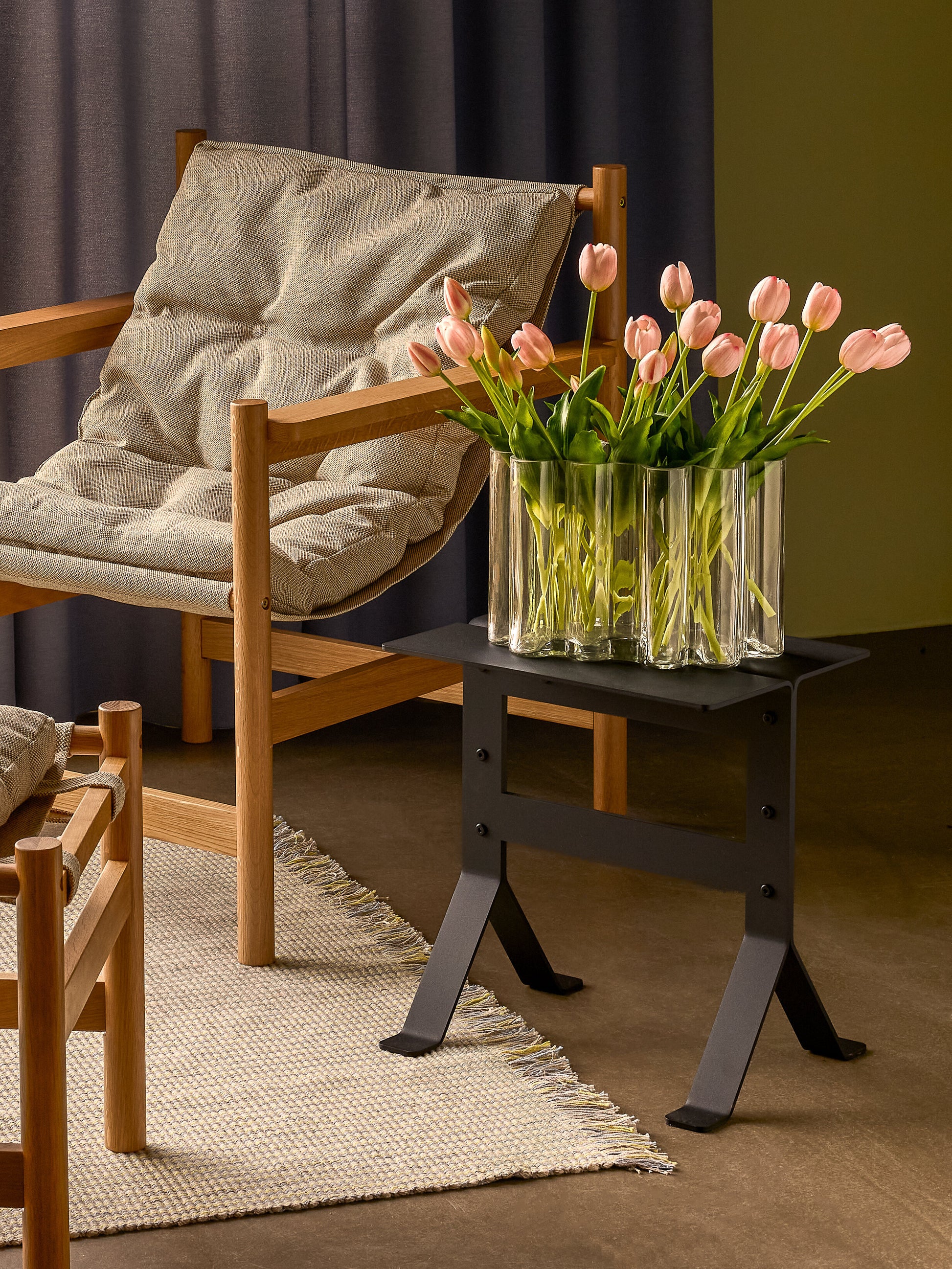Fauteuil et pouf Heritage Naturel/Beige - Hübsch — 412093.jpg