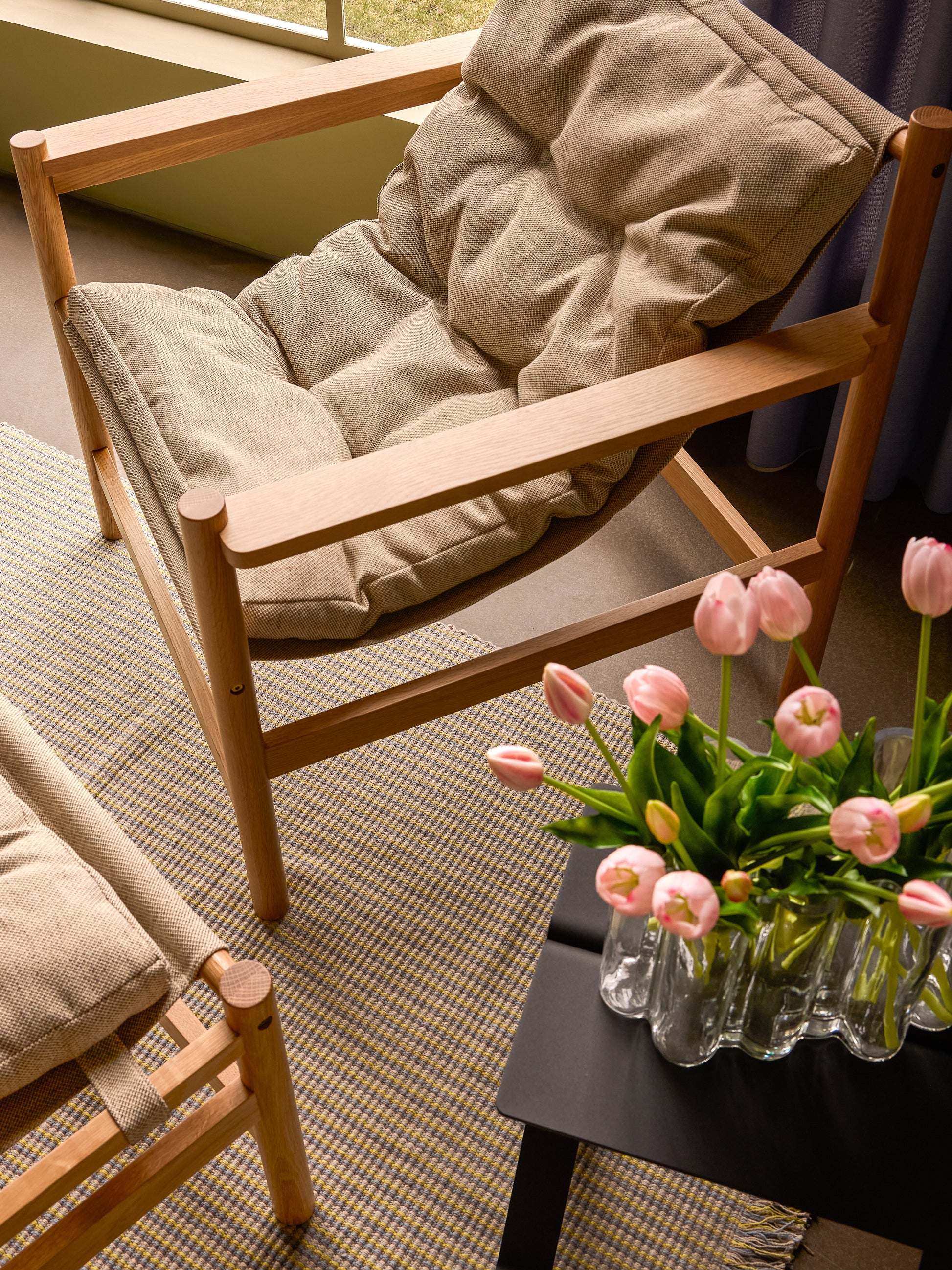 Fauteuil et pouf Heritage Naturel/Beige - Hübsch — 412094.jpg