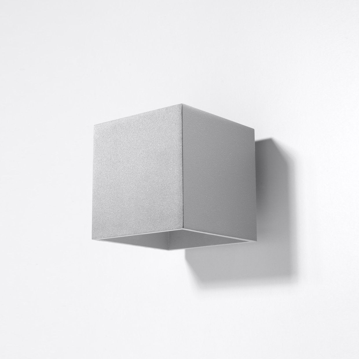Lampada da parete in alluminio grigio Quad - Sollux