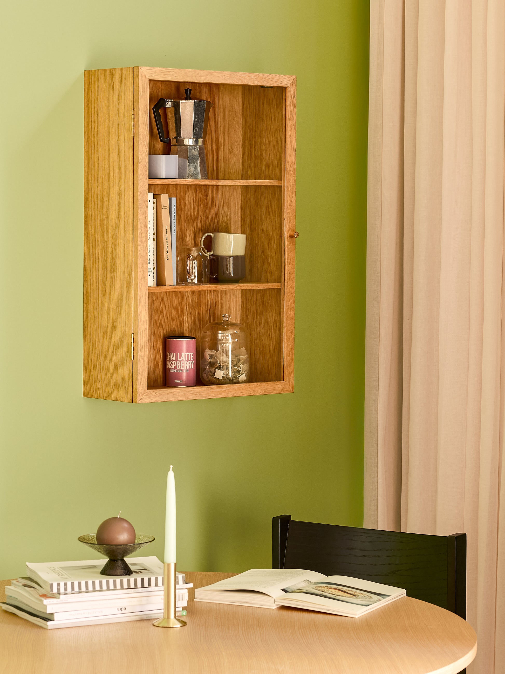 Bol en verre Bonbon vert/brun moyen - Hübsch — 414857.jpg