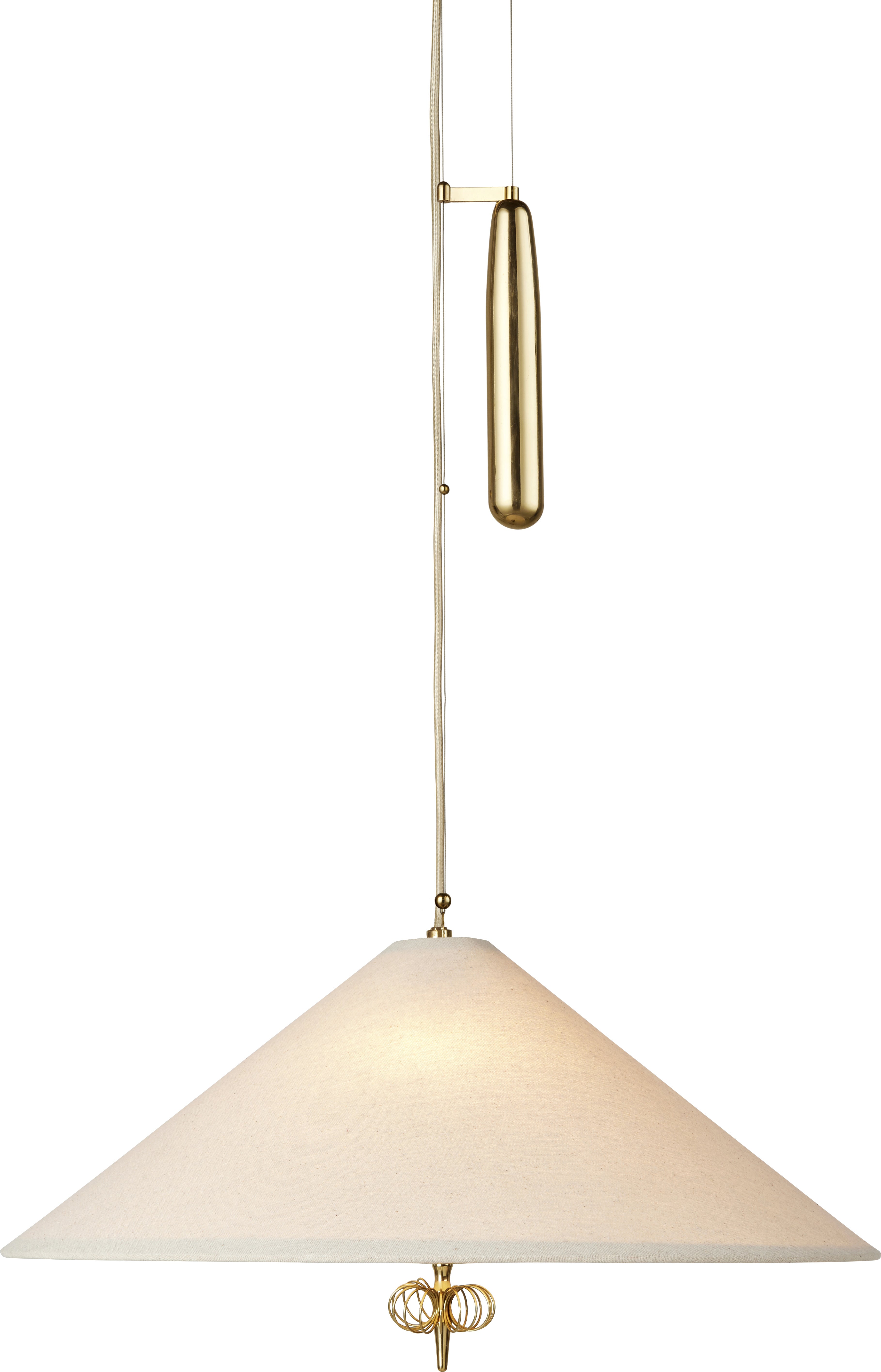 Suspension en laiton et toile réglable crème 56x20 cm Modèle 1967 - Gubi — 415154.jpg