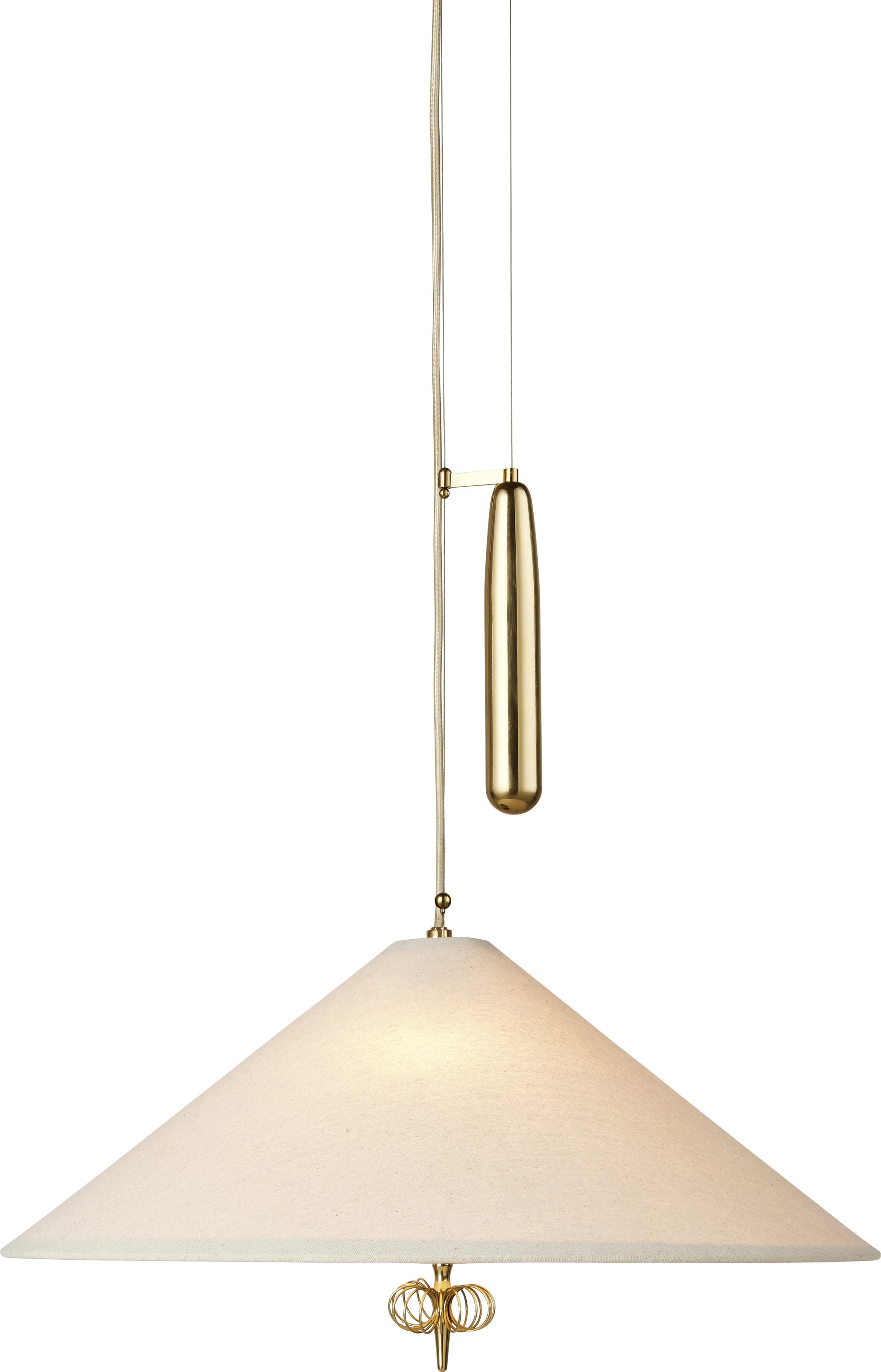 Suspension en laiton et toile réglable crème 56x20 cm Modèle 1967 - Gubi — 415155.jpg