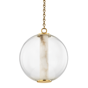 Suspension en laiton laiton ancien 41x46cm Pietra - Corbett Lighting