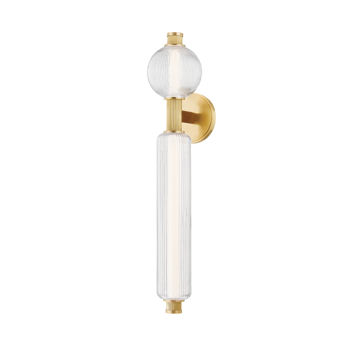 Applique murale en laiton laiton ancien 14x70cm Atom - Corbett Lighting