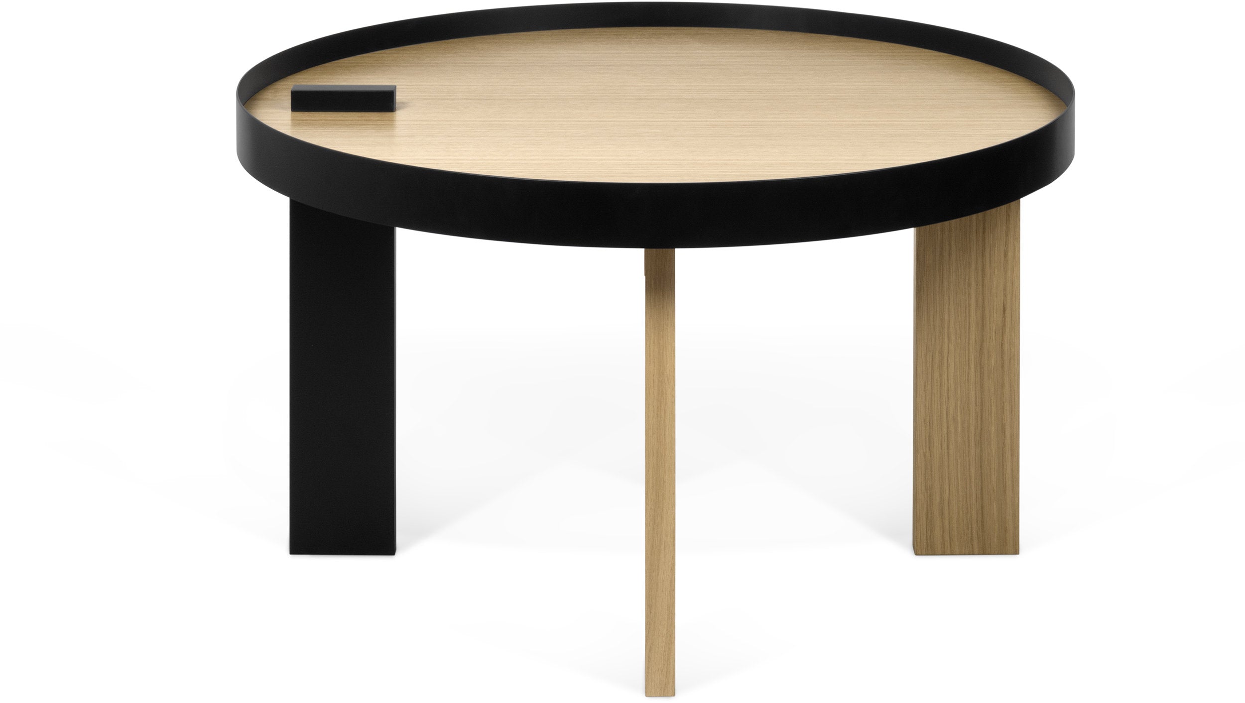 Black wood and metal coffee table Bruno - TEMAHOME