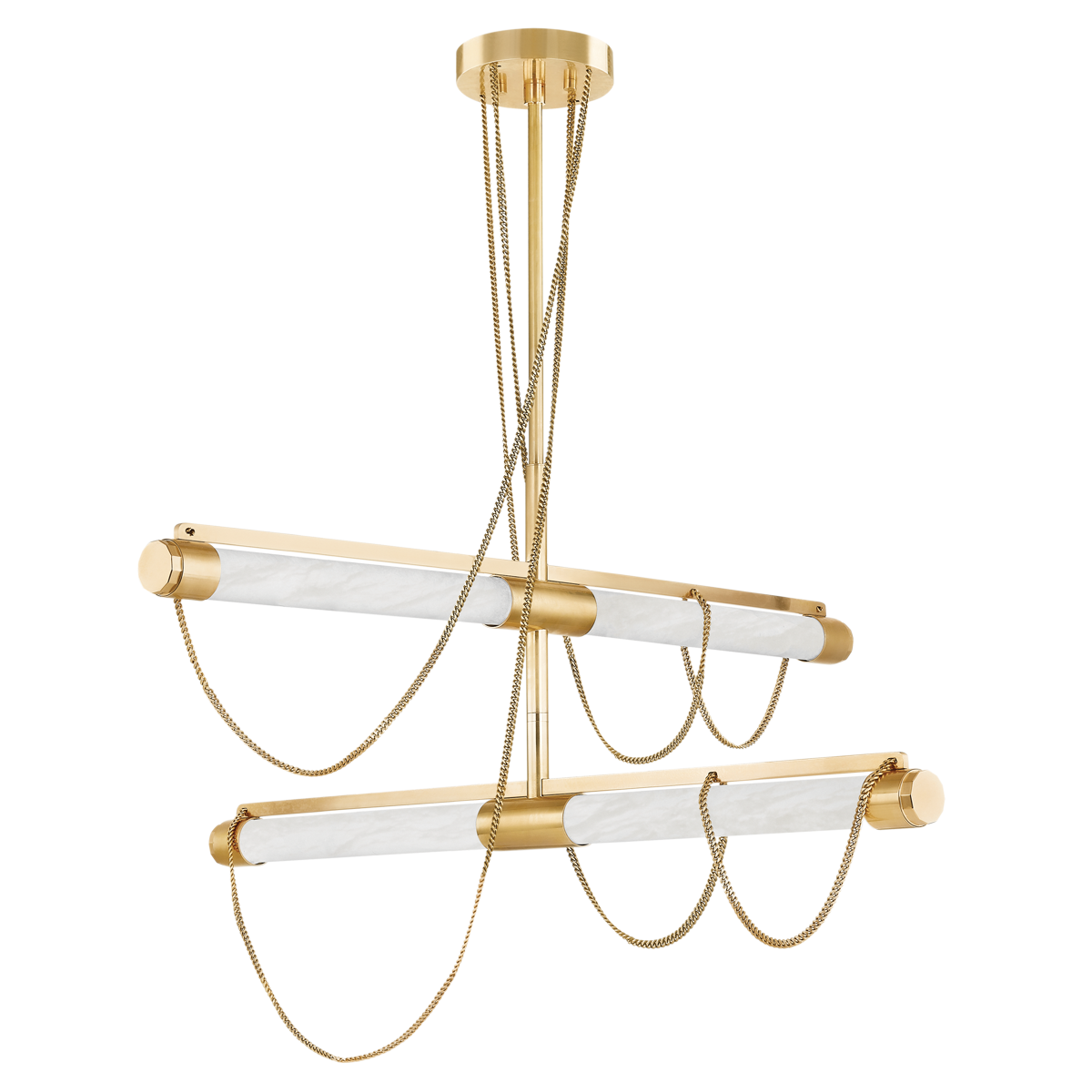 Suspension en laiton laiton ancien 124x124x67cm Lariat - Corbett Lighting