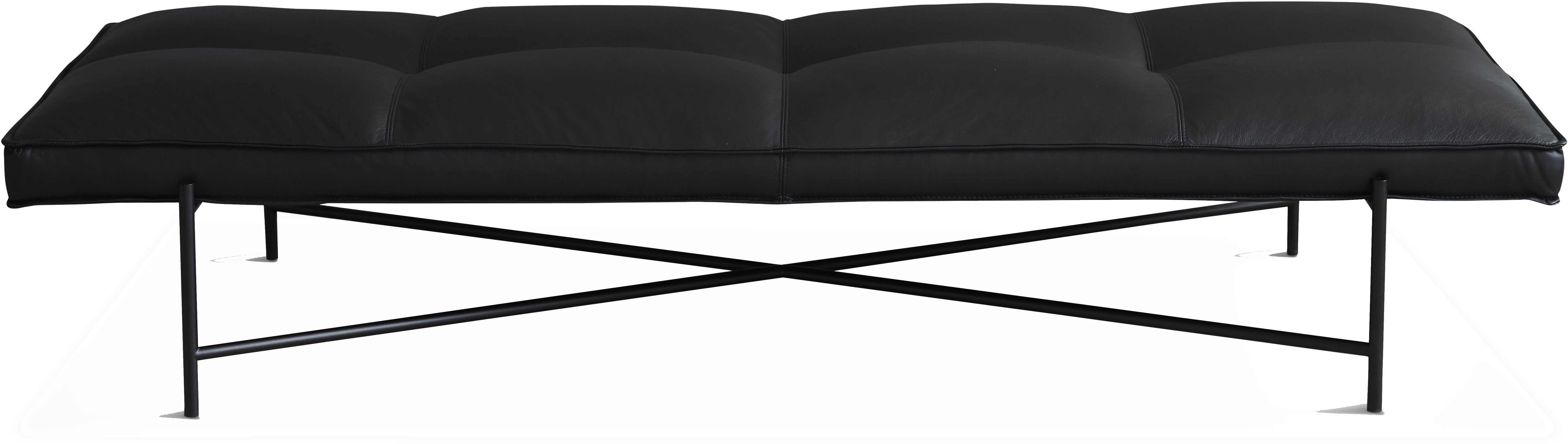 Banquette en cuir noir - HANDVÄRK
