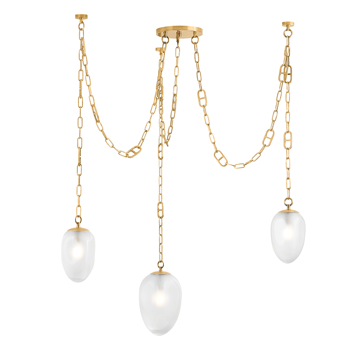 Suspension en acier laiton ancien 122x90cm Daith - Corbett Lighting