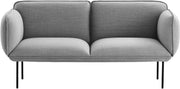 Zweisitzer Sofa aus grauer Wolle Nakki - Woud