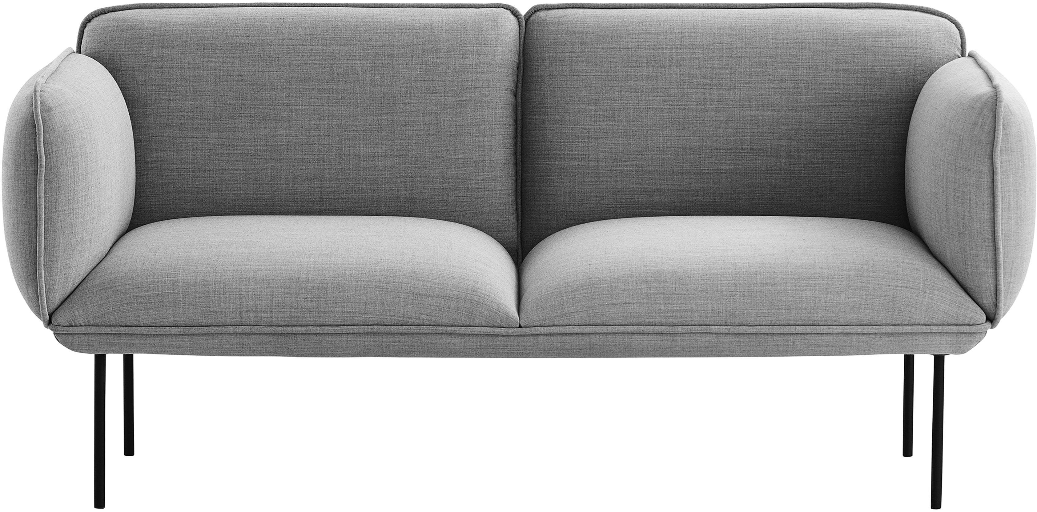 2-seater Nakki grey wool sofa - Woud