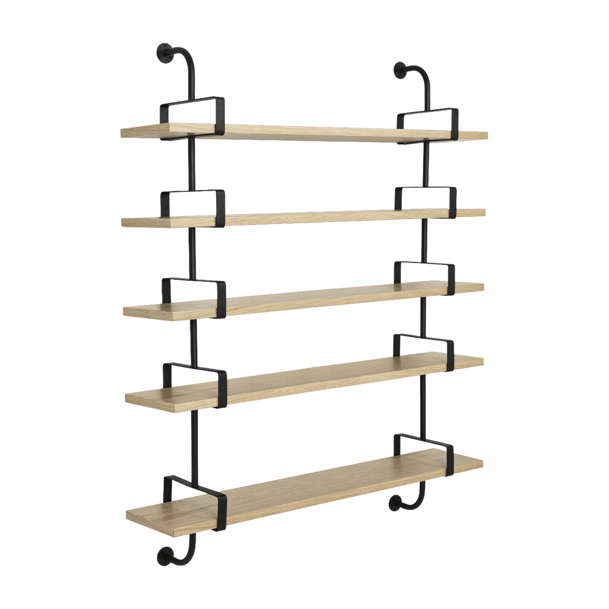 5 shelves in lacquered oak 155 cm Demon Shelf - Gubi - The Cool Republic