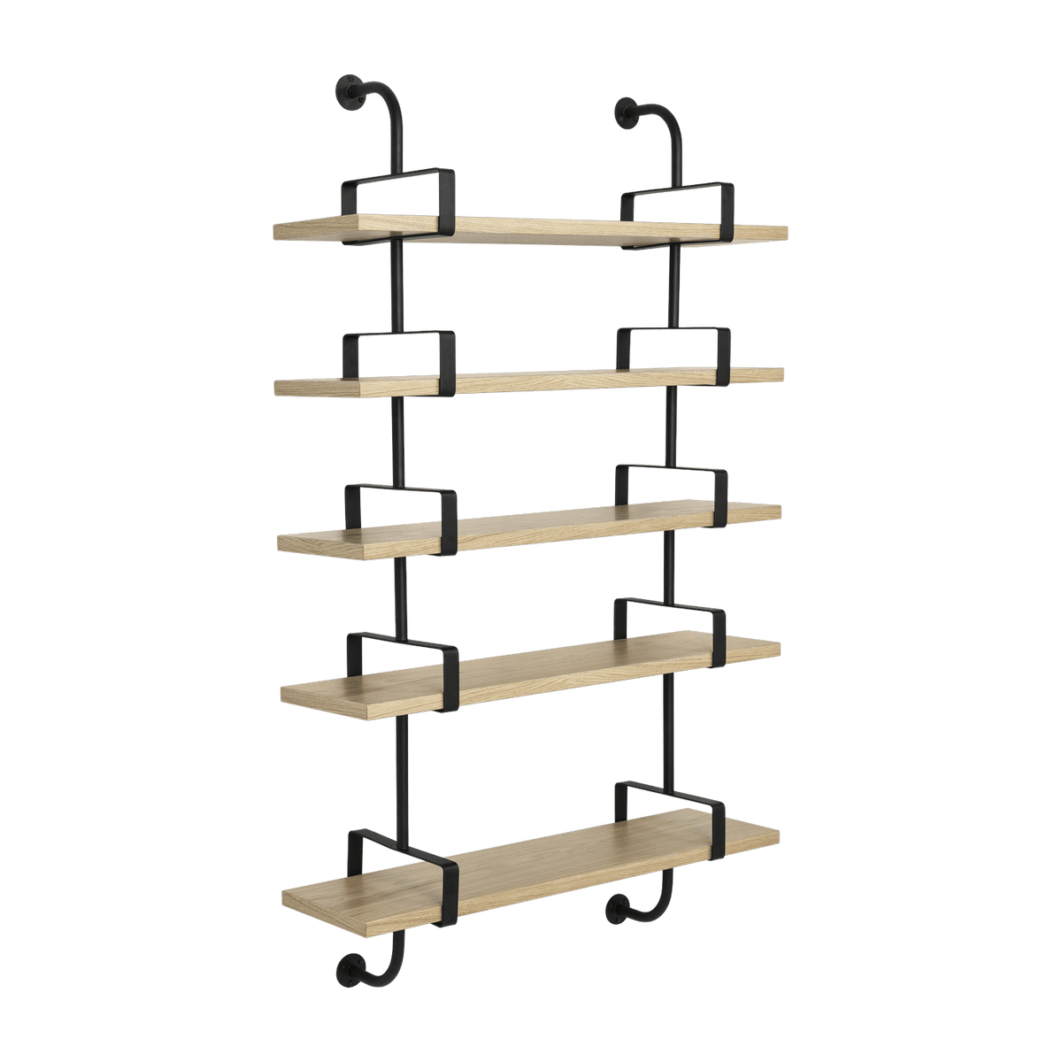 5 shelves in lacquered oak 95 cm Demon Shelf - Gubi - The Cool Republic