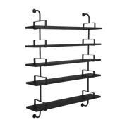5 étagères en frêne noir 155 cm Démon Shelf - Gubi - The Cool Republic