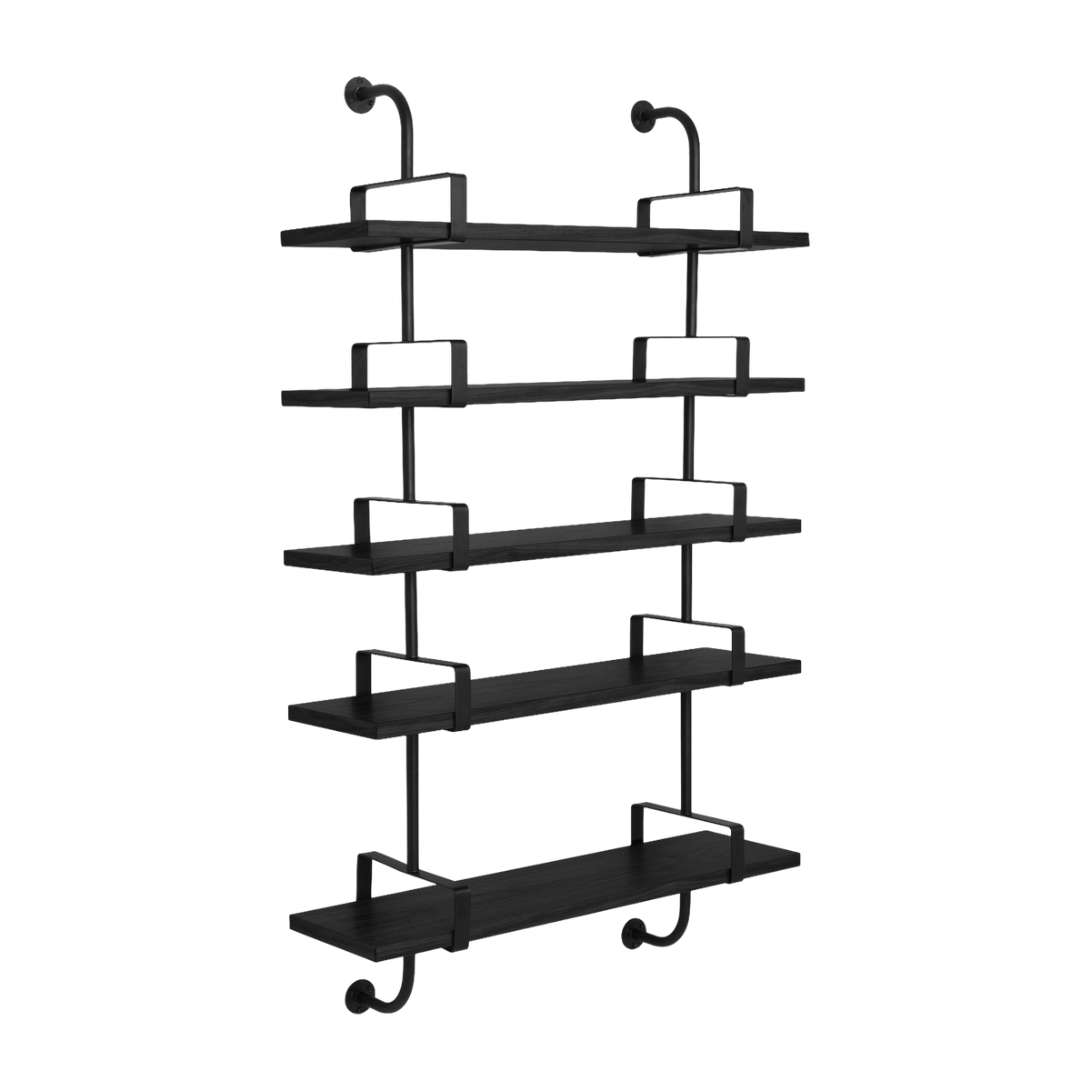 5 black ash shelves 95 cm Demon Shelf - Gubi - The Cool Republic