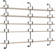 5 étagères en noyer 215 cm Démon Shelf - Gubi - The Cool Republic