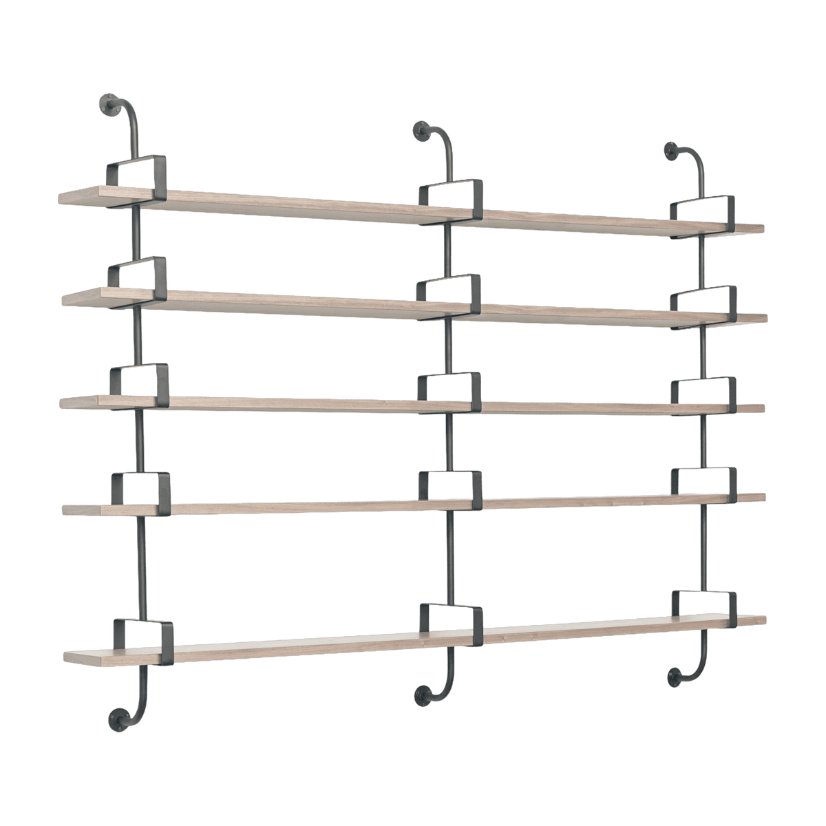 5 shelves in walnut 215 cm Demon Shelf - Gubi - The Cool Republic