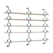 5 étagères en noyer 215 cm Démon Shelf - Gubi - The Cool Republic