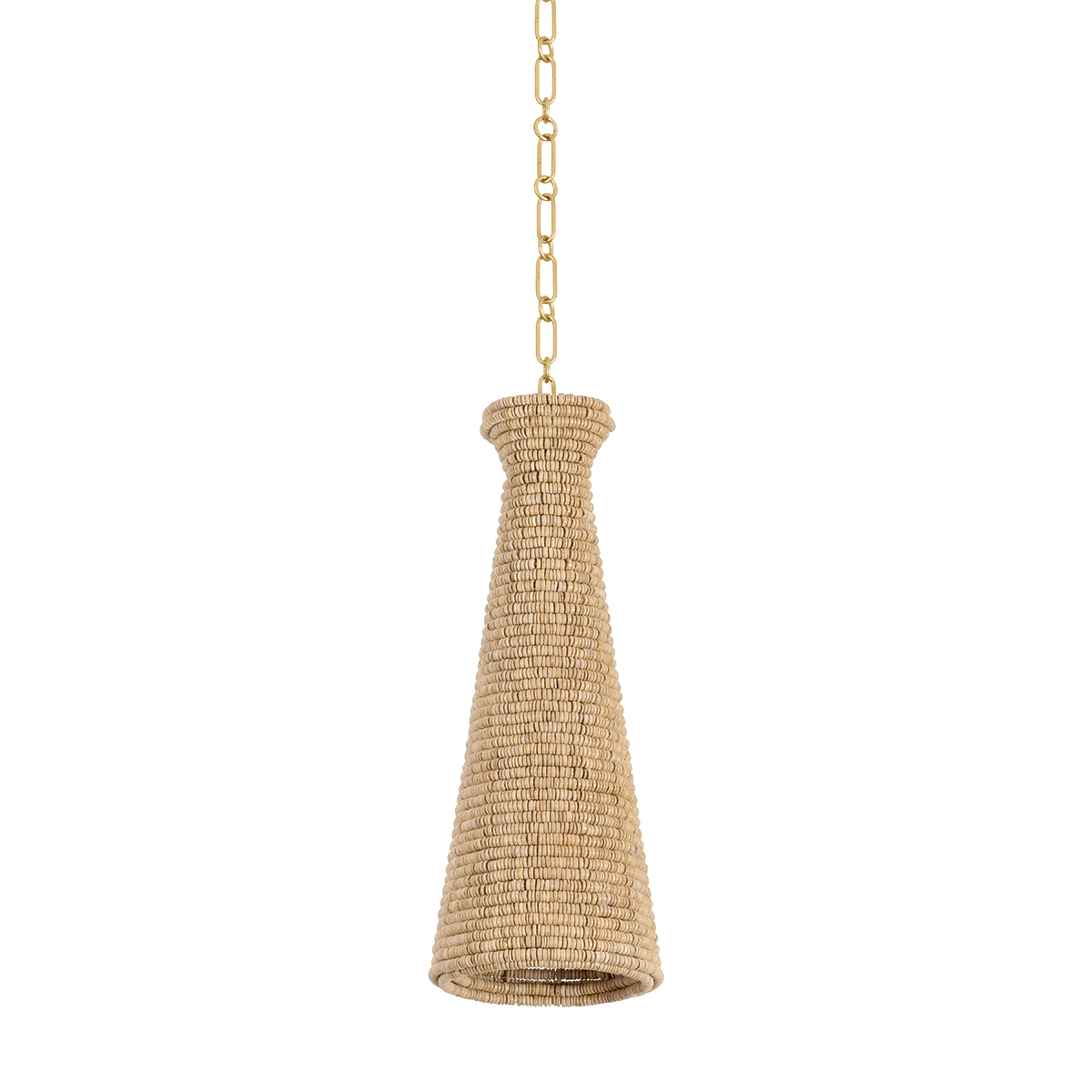 Suspension en textile feuille d'or ancienne 20x51cm Tallman - Hudson Valley Lighting