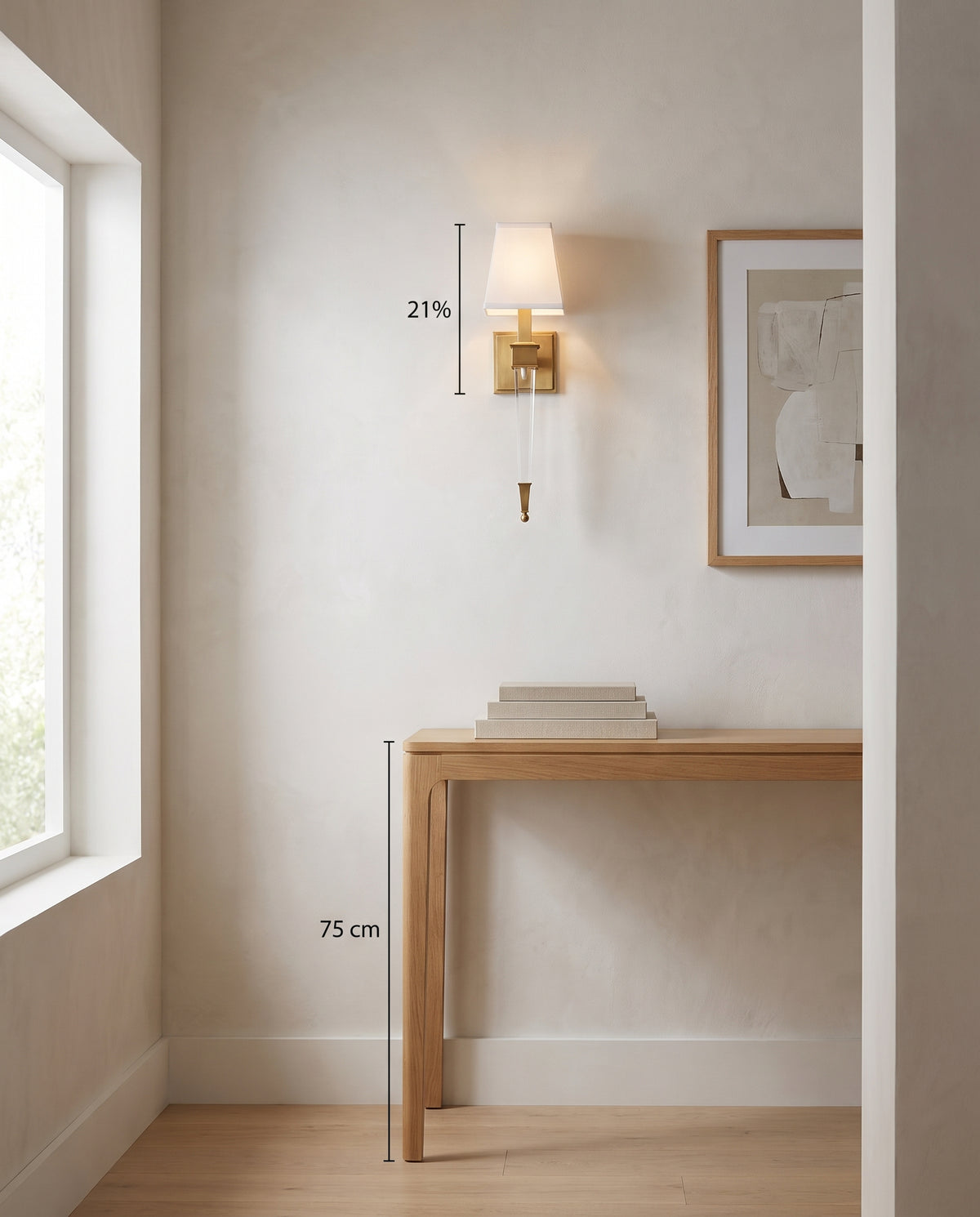 Applique murale en laiton laiton vieilli 15x52cm Ruskin - Hudson Valley Lighting en situation