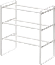 3 ripiani per scarpe regolabili bianchi Frame - Yamazaki