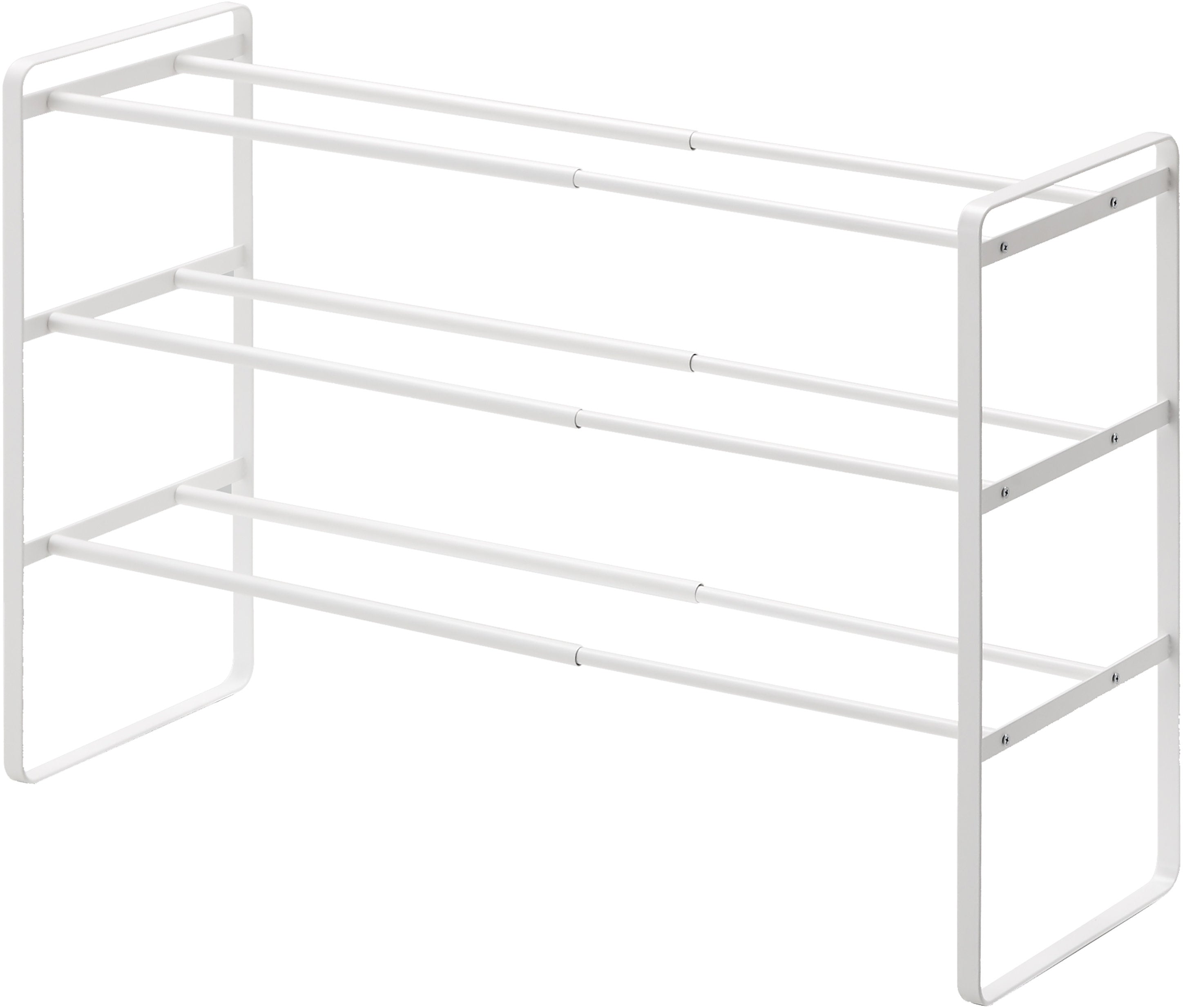 3 Étagères pour chaussures ajustables blanches Frame - Yamazaki
