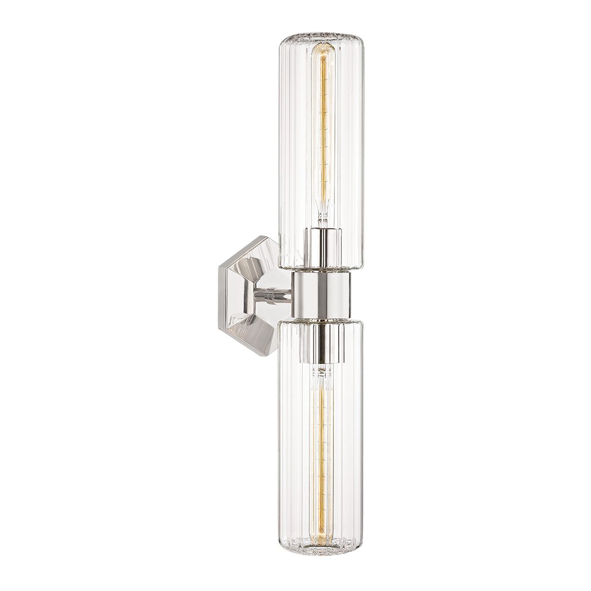 Applique murale en laiton nickel poli 12x60cm Roebling - Hudson Valley Lighting