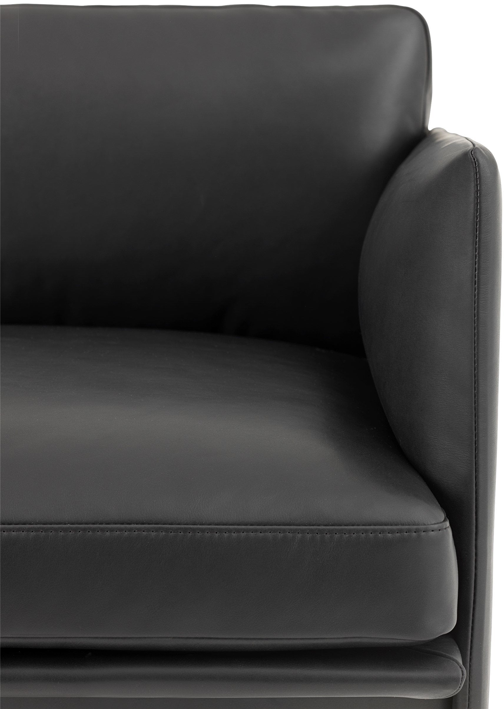 Sillón de cuero negro Outline - Muuto