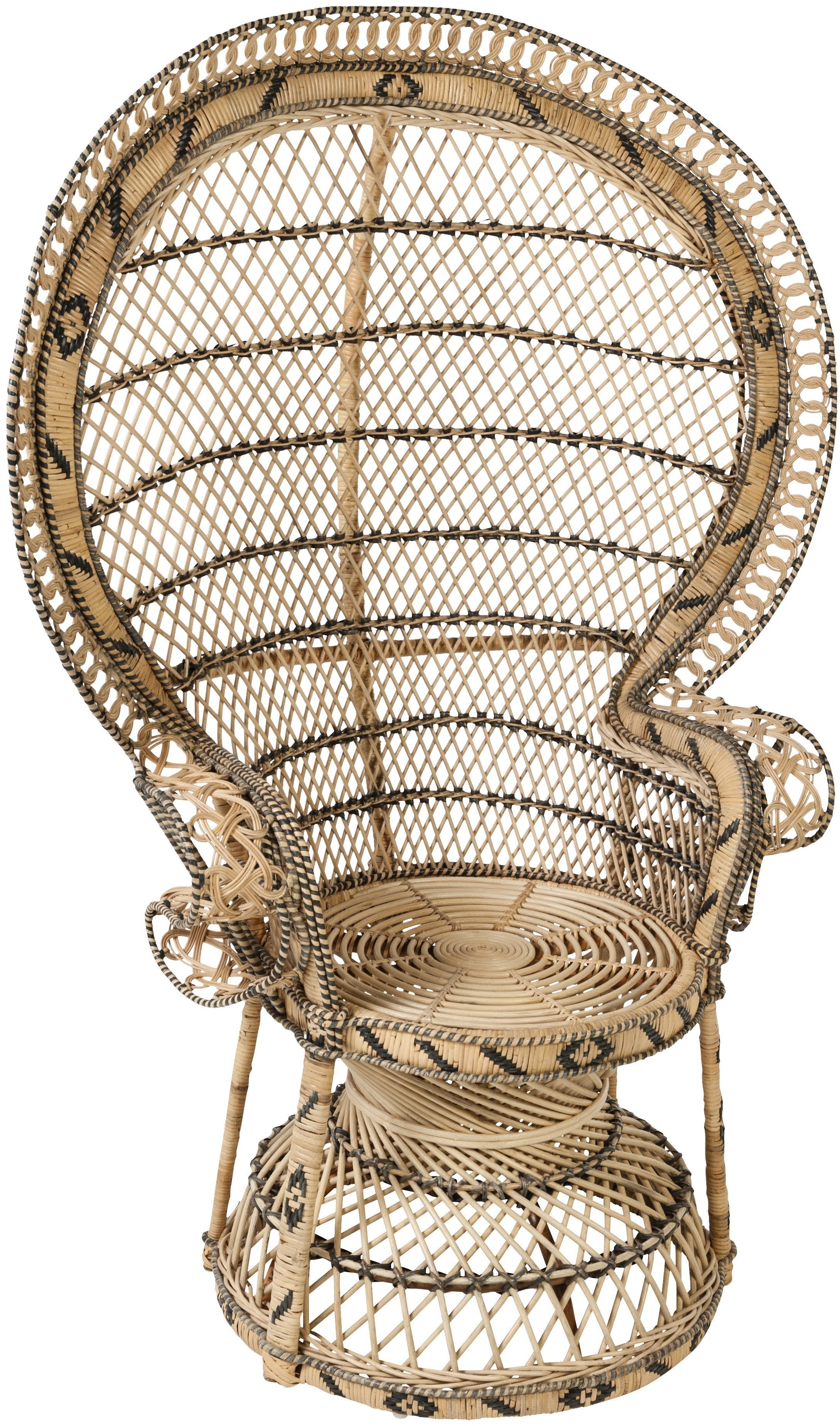 Fauteuil en rotin à croisillons Emmanuelle - KOK