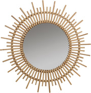 Miroir rond en rotin Planète - KOK