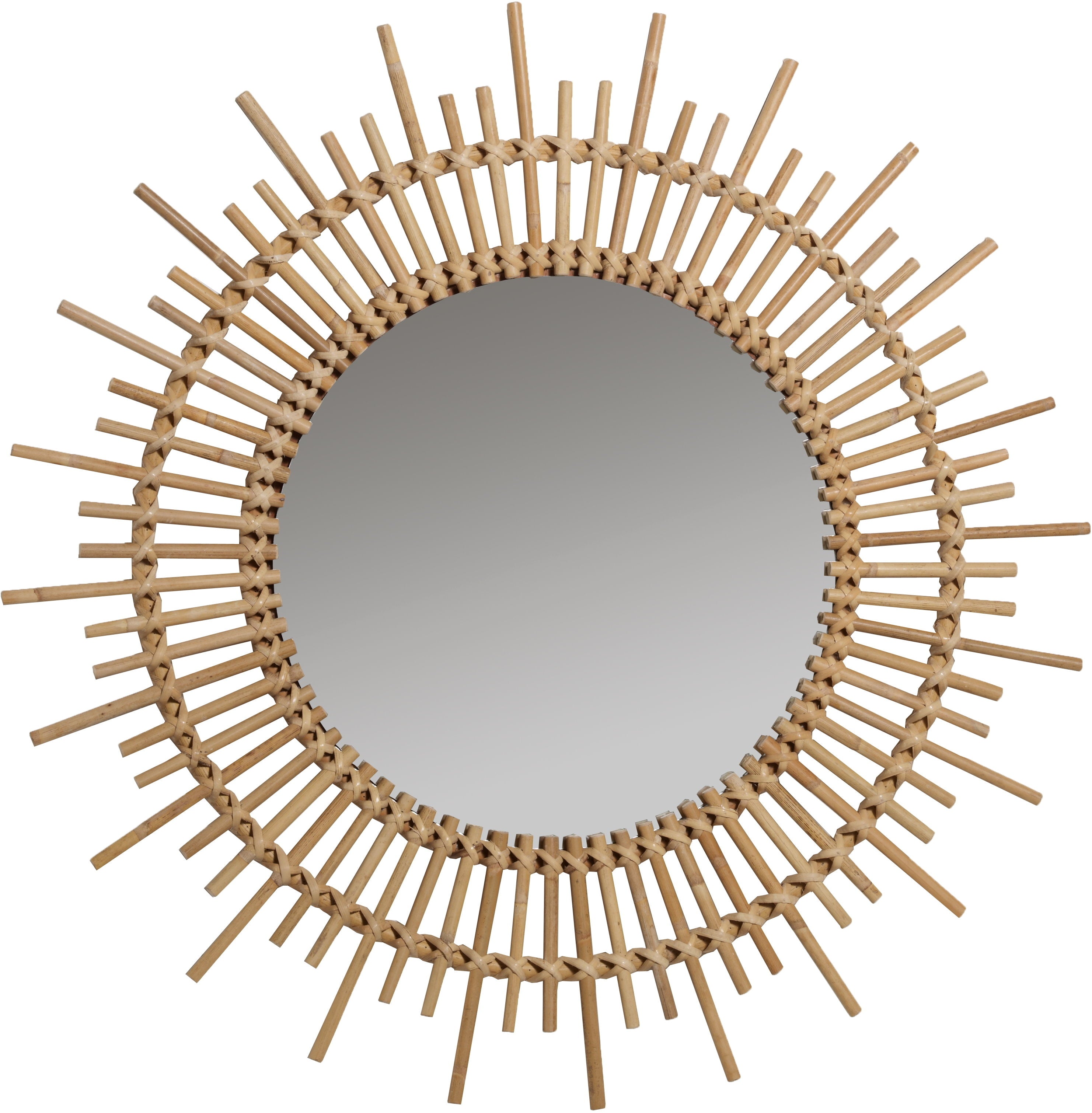 Miroir rond en rotin Planète - KOK