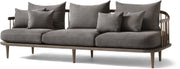 3-sitziges graues Sofa SC12 Fly - &tradition