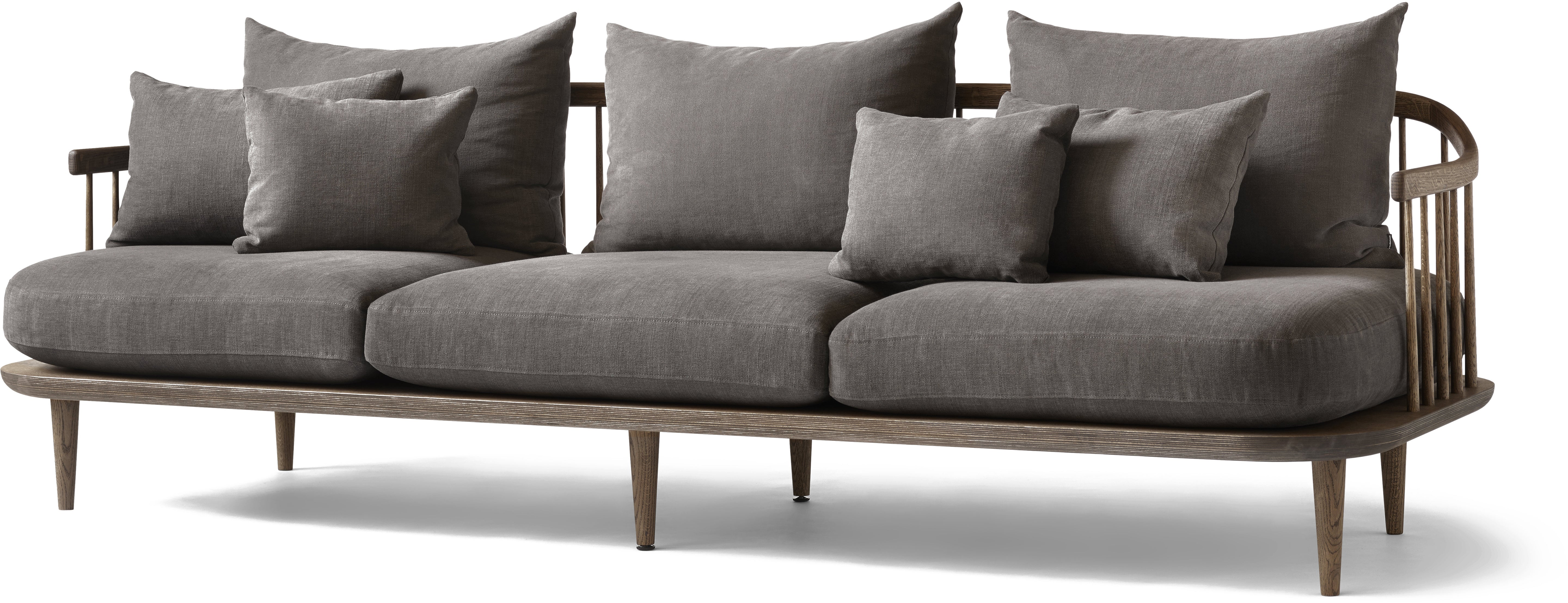 3-sitziges graues Sofa SC12 Fly - &tradition