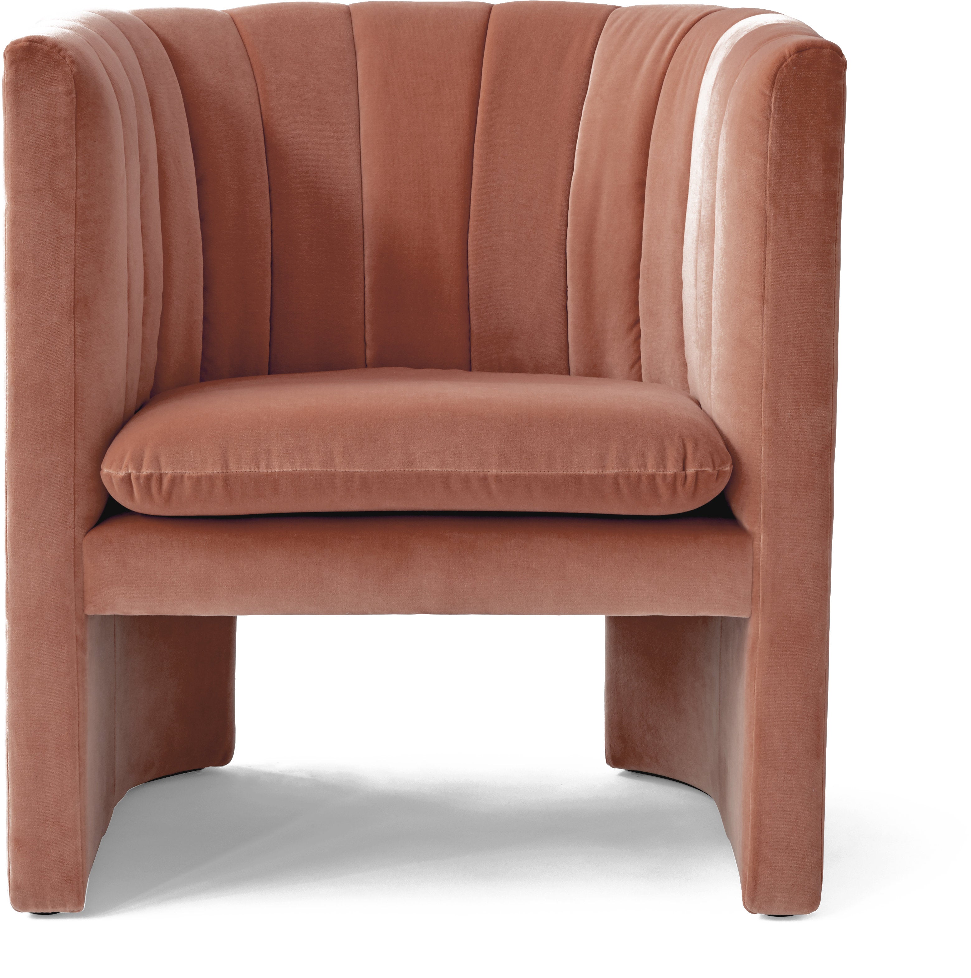 Sillón de terciopelo rosa Loafer - & tradition