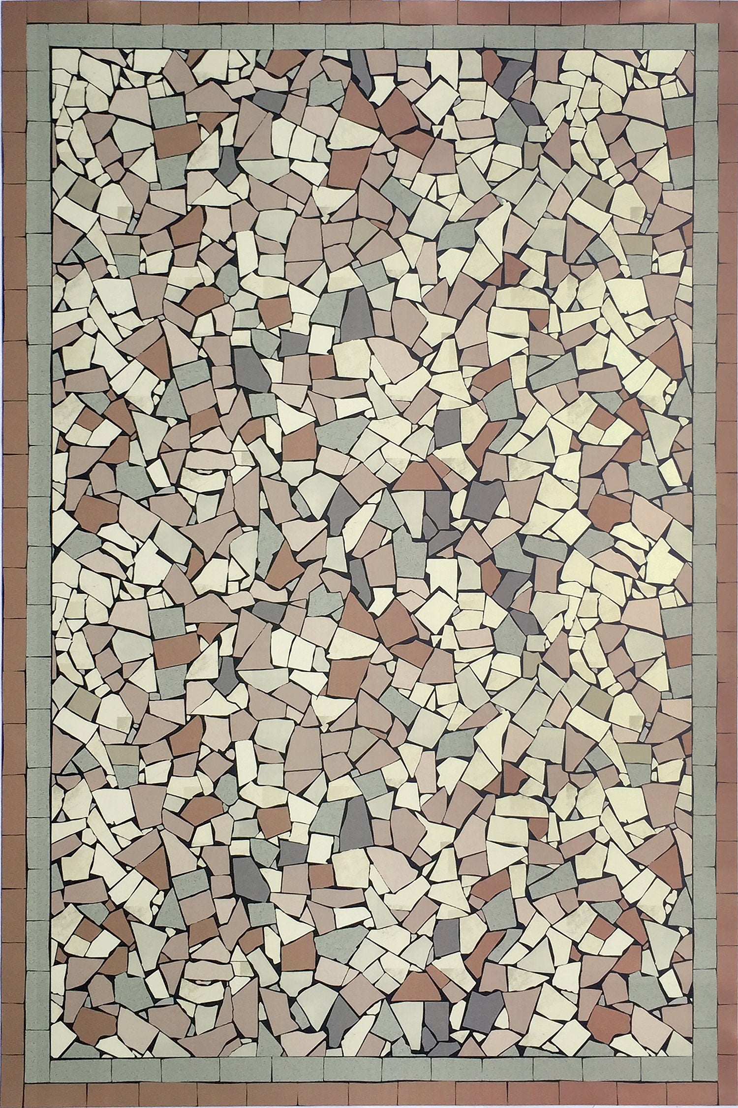 سجادة فينيل وردية 200x140 سم Mosaique Sienna - Edito