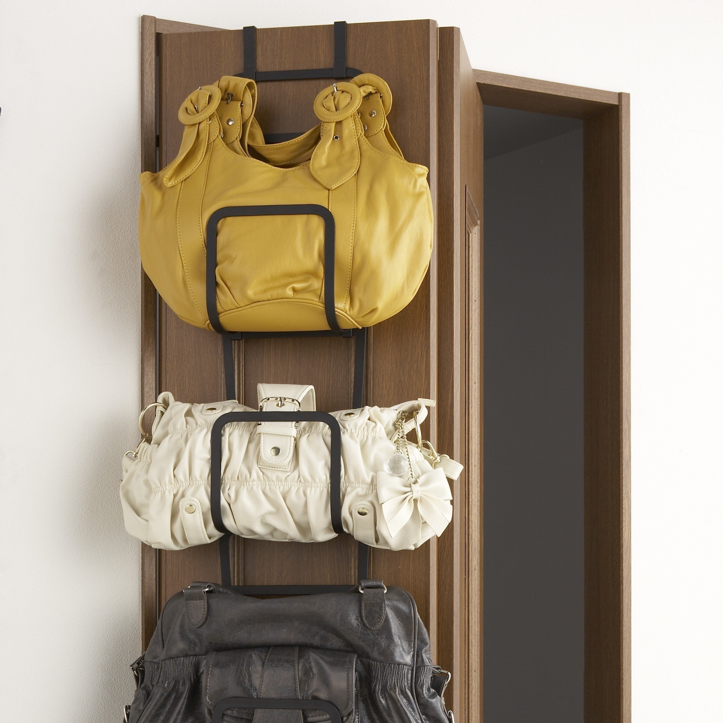 Black Bag Storage Wall Shelf Bag Holder - Yamazaki