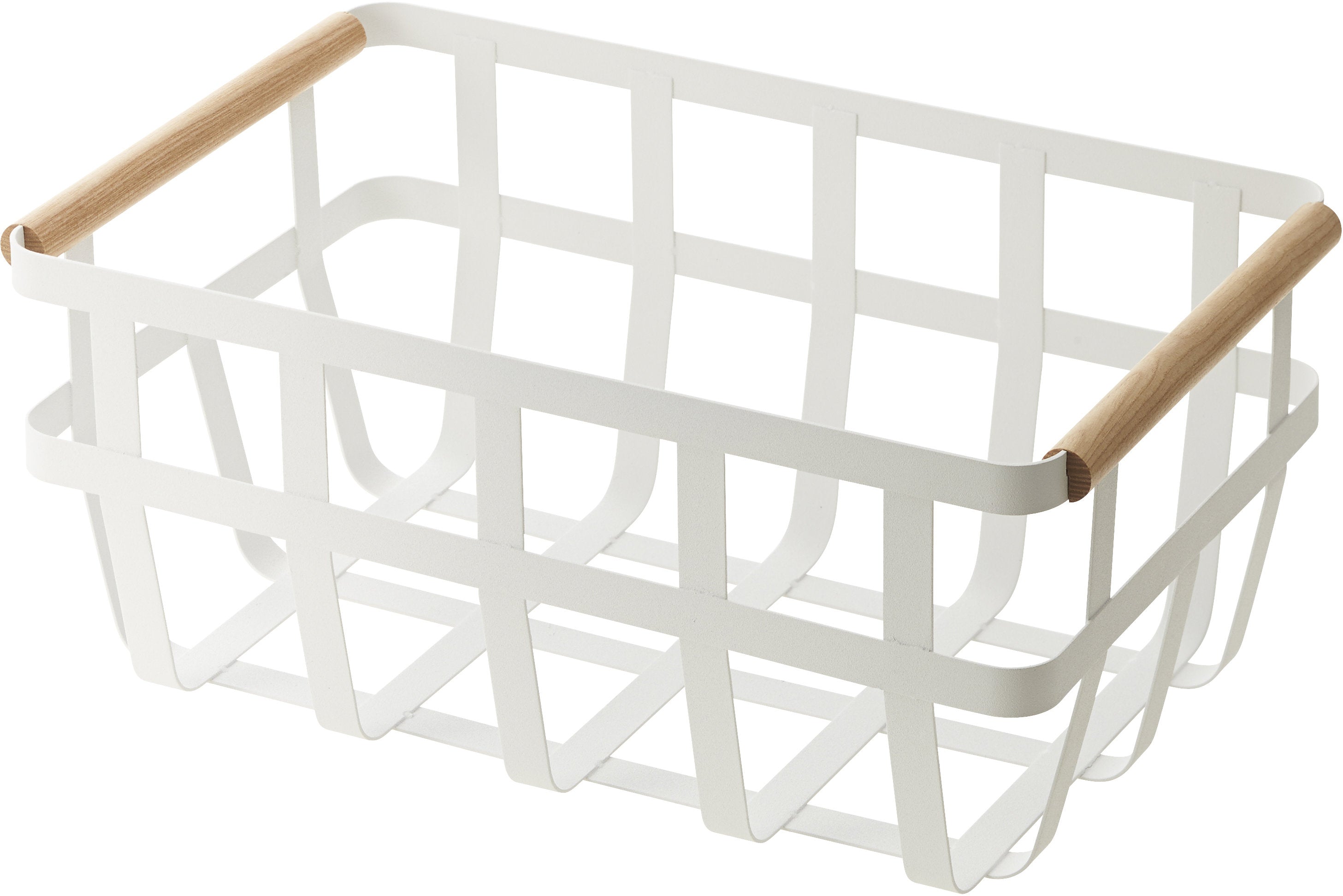 Panier de rangement blanc 2 poignées Tosca - Yamazaki