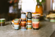 Tasses à café en grès coloré 7,5x8cm Grounding - HKliving